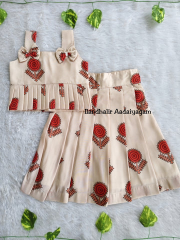 (CTS006) Beige Skirt And Top
