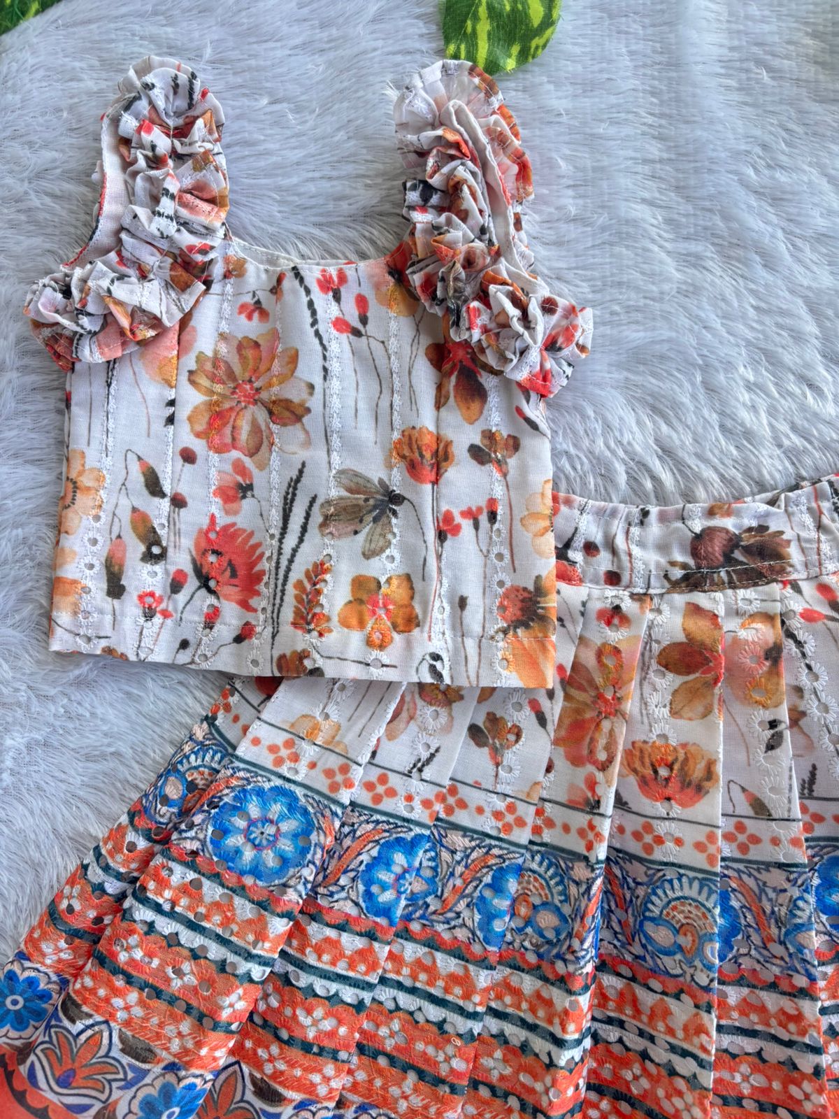 (CTS022) Vibrant Floral & Kalamkari Style Co-Ord Set