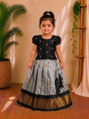 (ETTS021)Classic Black and Silver-Grey Ethnic Lehenga Set