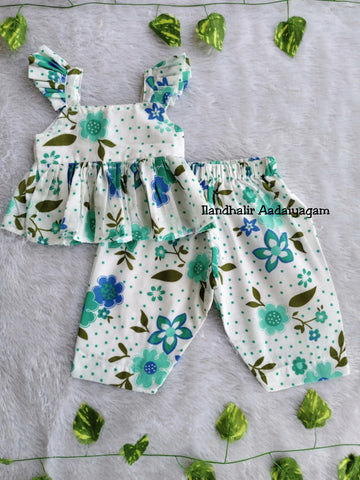 (CTP002) Girls Cotton Co-ord Set Top & Pant