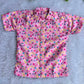 (SCC002) Coordinated Pink Fruit-Print & Sky Blue Sibling Combo Set