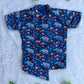(BC006) Festive Elephant Print Asymmetrical Shirt
