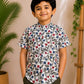 (BC009)Classic Floral Vine Print Boys' Shirt