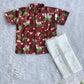(BC013)  Maroon Cottton Pichwai Lotus Print Ethnic Set