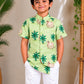 (BC024) Serene Pastoral Print Boys' Shirt