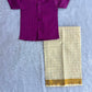 (SCE004) Traditional Purple and Gold Festive Sibling Outfit Set