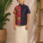 (BE004) Neelan Festive Half-and-Half Fusion Shirt with Dhoti Set