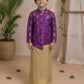 (BE006) Neelambaram silk-blend boys' ethnic set with an asymmetric hem