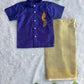 (BE008) Vaannelam Boys Solid Shirt with Tissue checks Veshti