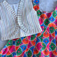 (CFC001) Vibrant Mandala Print Girls' Sleeveless Pleated Dress with Stripes coat model