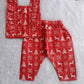 (CTP006)Festive Red & White Fair Isle Co-Ord Set