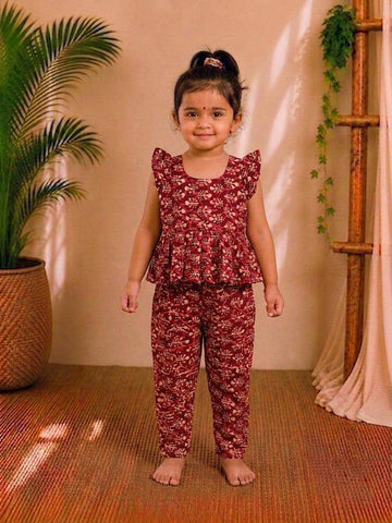 (CTP008) Kalamkari Floral Print Co-ord set