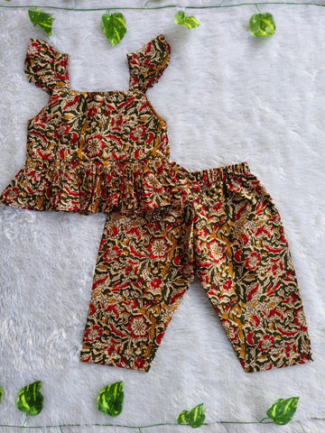 (CTP013) Kalamkari Floral Printed Co-Ord Set