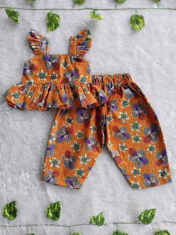 (CTP017) Girls Hakoba Coord Top and Pant Set