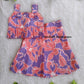 (CTS001) Lavender And Orage Skirt And Top