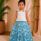 (CTS009) Charming sky blue unicorn and rainbow print set