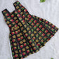 (CF009) Traditional black elephant motif print sleeveless dress.
