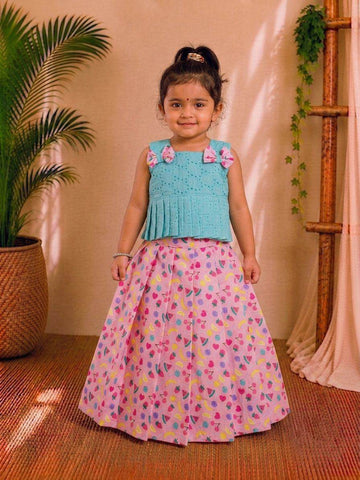 (CTS023)Playful Summer Fruit & Eyelet Co-Ord Set