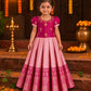 (EFC002)Graceful Festive Silk Frock & Blouse Set