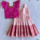 (EFC002)Graceful Festive Silk Frock & Blouse Set
