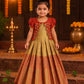 (EFC003) Radiant Traditional Ethnic Frock with Coat for Girls