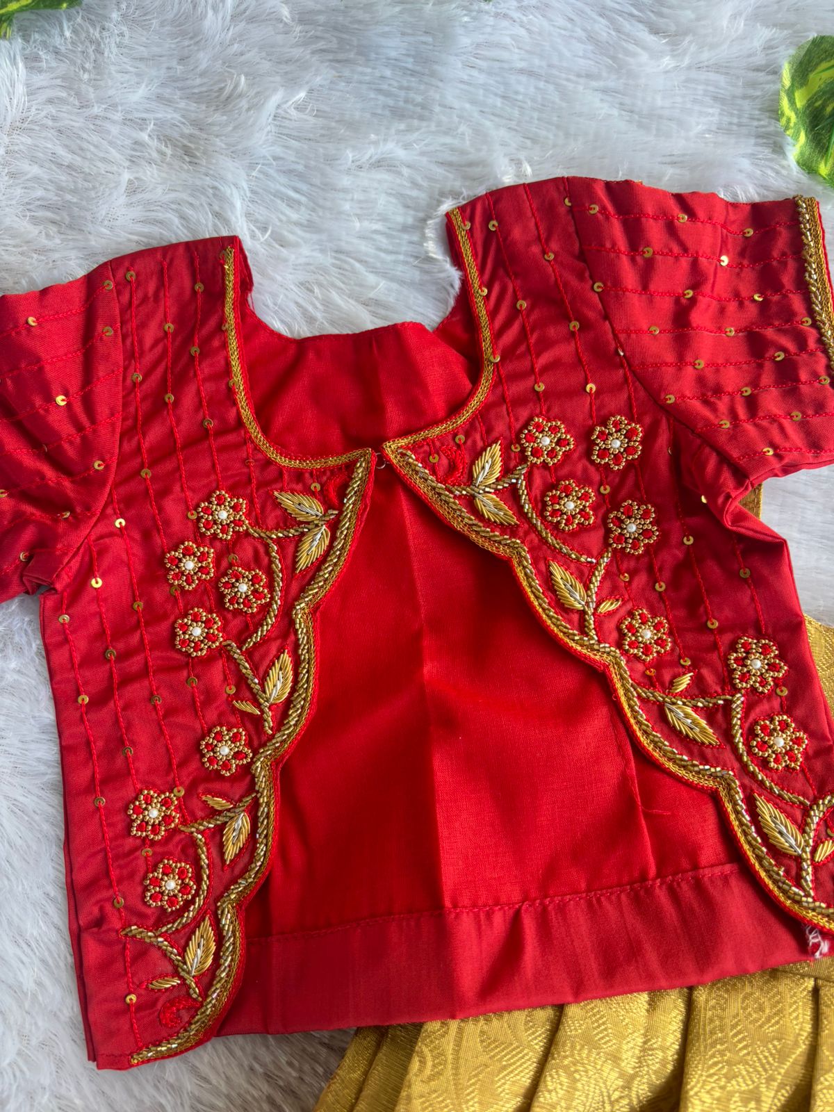 (EFC003) Radiant Traditional Ethnic Frock with Coat for Girls