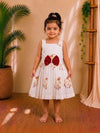 (ETF005) Girls Premium White Pichwai  Frock