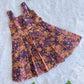 (ETF009) Elegant Purple Floral Pleated Frock