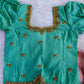 (ETS005) Traditional Greenish Blue & Light Pink Kids Pattu Pavadai