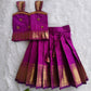 (ETS007) Elegant Ethnic Pattu Pavadai Set for Girls