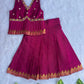 (SCE005) Traditional Magenta and Gold Festive Sibling Matching Outfit Set