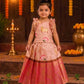 (ETS014) Traditional Pichwai Motifs Girl's Pattu Pavadai Set