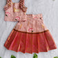 (ETS014) Traditional Pichwai Motifs Girl's Pattu Pavadai Set