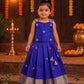 (ETS017) Royal Purple & Gold Traditional Pattu Pavadai Set