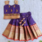 (ETS019)Traditional Ethnic Purple & Gold Silk Pattu Pavadai Set