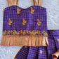 (ETS019)Traditional Ethnic Purple & Gold Silk Pattu Pavadai Set