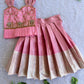 (ETS020) Elegant Pink & Silver Embroidered Silk Pattu Pavadai Set