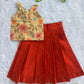 (ETTS039) Elegant Floral & Terracotta Ethnic Co-Ord Set