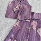 (ETTS004)Pastel shaded Floral Halter Top & Skirt Set