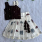 (ETTS005)  Chanderi Weaves Elephant Print Ethnic Lehenga Set