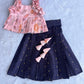 (ETTS012) Elegant Floral & Checked Two-Piece Ethnic Set