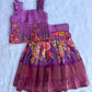 (ETTS015)Vibrant Purple Floral Zari Traditional  Set