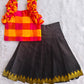(ETTS016)Vibrant Checked Top with Traditional Set