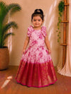 (ETTS017)Elegant Floral & Zari Border Lehenga Set