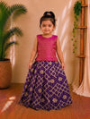 (ETTS018) Elegant Bold Color Banarasi Top and Skirt