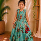 (ETTS019)Charming Floral Sea Green Ethnic Lehenga Set
