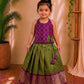 (ETTS027)Traditional Kids' Silk Pattu Pavadai  Set