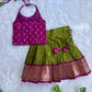 (ETTS027)Traditional Kids' Silk Pattu Pavadai  Set