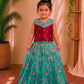 (ETTS034) Elegant Girls' Lotus Motif Ethnic Set