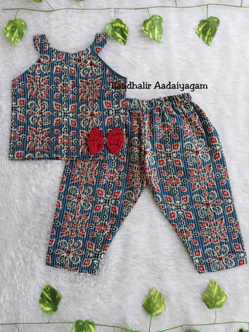 (CTP001) Girls Cotton Co-ord Set Top & Pant set.